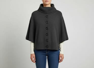 koszulka sweterkowa: Ponczo damskie, rozmiar L — 7