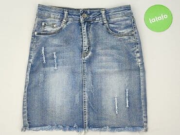 spódnice jeansowe z przetarciami midi: Women`s skirt, size M — 2