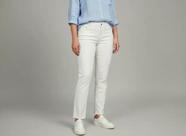 białe jeansy damskie allegro: Beloved, Jeansy damskie, rozmiar XL — 6