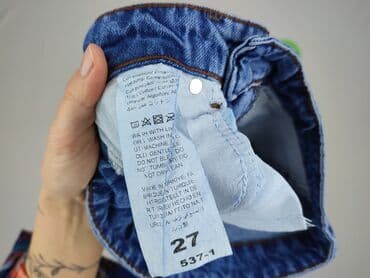 dżinsy z dziurami z wysokim stanem: Jeansy damskie, rozmiar S — 5