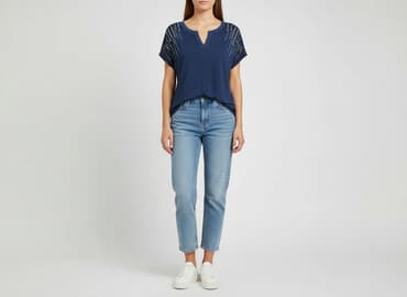 sweter piórkowy na drutach: Yessica, Bluzka damska, rozmiar S — 5