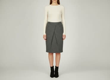 spódnice plisowane srebrne: Women`s skirt, size XS — 1