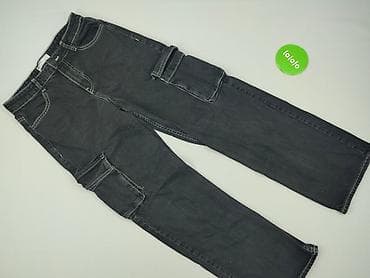 jeans mango straight: Bershka, Spodnie cargo damskie, rozmiar M — 2