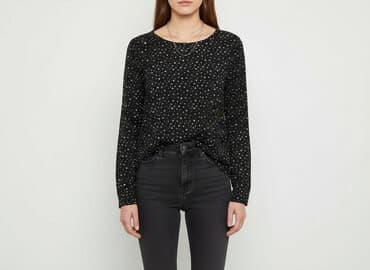 hm bluzki z krótkim rękawem: H&M Basic, Bluzka damska, rozmiar L — 6