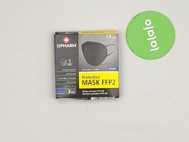 paski do sukienki srebrne: Maseczki ochronne FFP2 NR marki Opharm, w kolorze czarnym. Zapewniają — 2