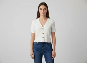 sweter z krótkim rękawem męski: Shein, Kardigan damski, rozmiar M — 7