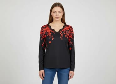 eleganckie bluzki czarne: Bluzka damska, rozmiar S — 6