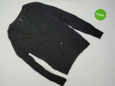 sweter z dekoltem v: Flame, Kardigan damski, L — 2