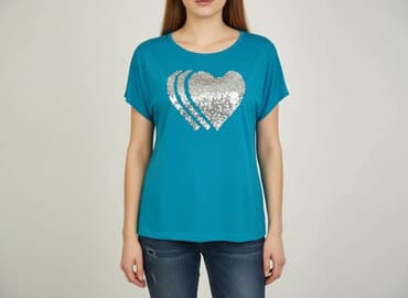 t shirty cekiny: Women`s T-shirt, size L — 1