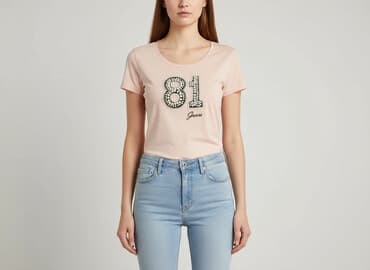 białe t shirty guess: Guess, T-shirt damski, rozmiar XS — 1