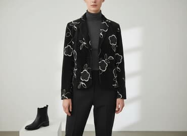 satynowy top pod marynarkę: Wibs, Marynarka damska, rozmiar L — 6