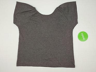 szara bluzki oversize: E-vie, Bluzka damska, rozmiar 2XL — 3