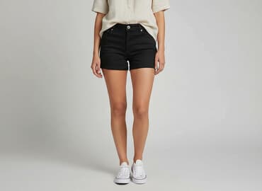 hm krótkie spodenki czarne: H&M, Szorty damskie, rozmiar XS — 9