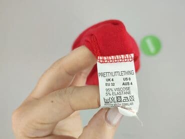 czerwone sukienki plus size: PrettyLittleThing, Sukienka damska, rozmiar 2XS — 5