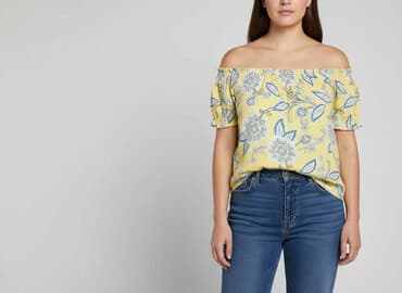 żółte bluzki z krótkim rękawem: Dorothy Perkins, Bluzka damska, rozmiar XL — 7