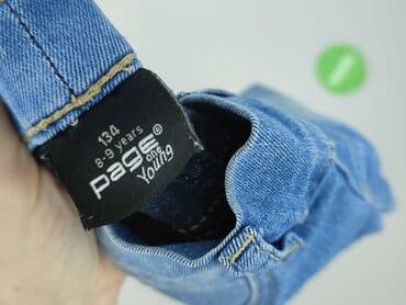 stroje kąpielowe dla dziewczyn 12 lat: Spodnie jeansowe, 9 lat, 128/134, stan - Bardzo dobry — 5