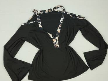 czarne eleganckie bluzki plus size: Жіноча блуза, розмір S — 1
