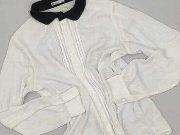 biała bluzka ze stójką damska: Bluzka damska, rozmiar L — 1