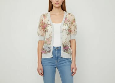 sweter z kwiatami 3d reserved: Kardigan damski, rozmiar S — 6