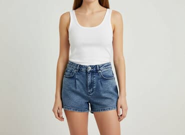 jeansy cropped damskie: Cropp, Szorty damskie, rozmiar M — 6