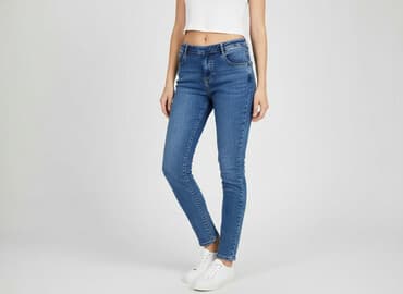 legginsy jeans push up: Jeansy damskie, rozmiar S — 6
