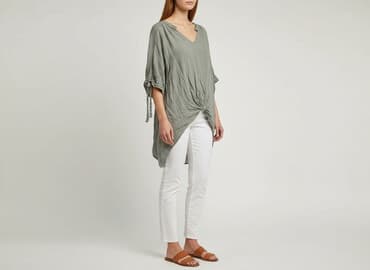 tuniki lniane włoskie: Tunika damska, rozmiar One size — 1