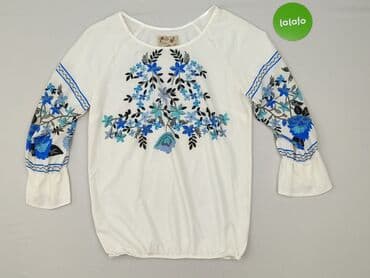 bluzki dopasowane eleganckie: Blue, Жіноча блуза, S — 2