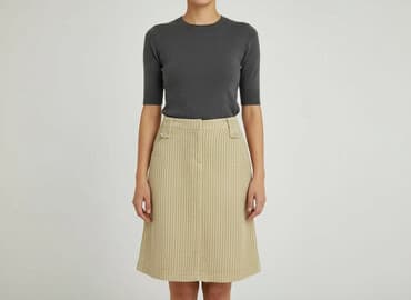 beżowe buty na koturnie ccc: Spódnica damska, rozmiar L — 6