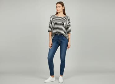 bluzki w paski z serduszkiem: SZACHOWNICA, Bluzka damska, rozmiar M — 7