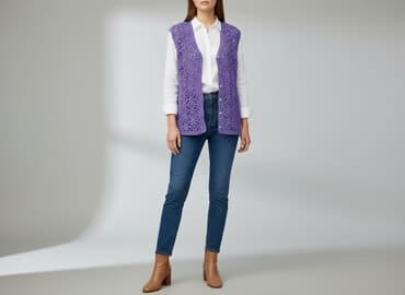 hiszpańska kamizelka do krzyżówki: Hand Knitted, Kamizelka damska, rozmiar One size — 1