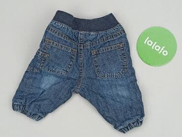 krótkie spodenki niemowlęce 74: Denim pants, Next, 1-3 months, condition - Good — 3