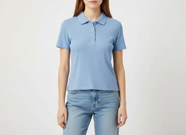 t shirt polo z misiem: PULL&BEAR, Damska koszulka polo, rozmiar M — 8