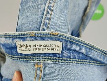 jeansy mom fit z dziurami bershka: Bershka, Szorty damskie, rozmiar S — 4