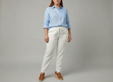 ubrania dla wysokich: Rosa, Spodnie materiałowe damskie, rozmiar XL — 1