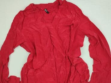 eleganckie czerwona bluzki: XLNT, Women's blouse, size L — 2