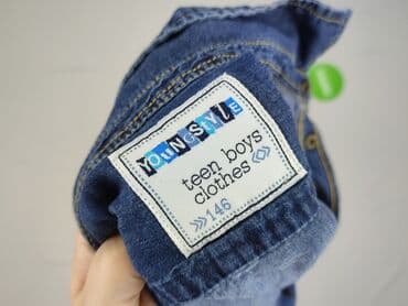 piżama pajacyk 128: Shirt 10 years, condition - Very good, pattern - Without pattern, color - Blue — 4
