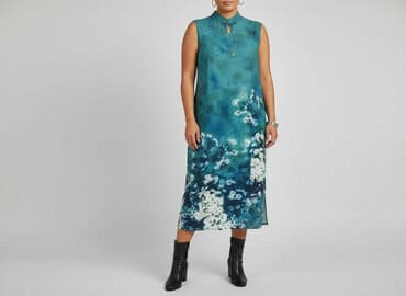 sukienka maxi butelkowa zieleń długi rękaw: Sukienka damska, rozmiar 3XL — 1