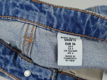 dżinsy z wysokim stanem czarne: H&M, Szorty damskie, S — 4