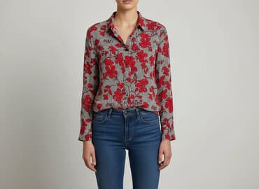 reserved czerwona bluzki: CAMAIEU, Bluzka damska, rozmiar S — 6