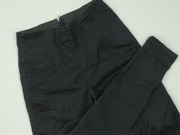 legginsy z imitacji skóry z wysokim stanem: Spodnie materiałowe damskie, S — 1