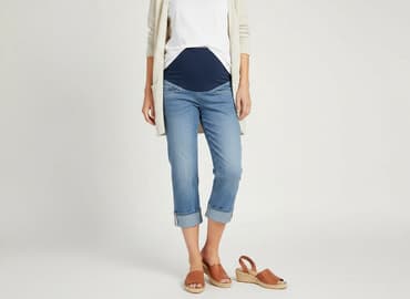 dżinsy ciążowe z dziurami: H&M, Spodnie 3/4 damskie, rozmiar M — 7