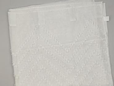 zegarek: Białe zasłony półprzezroczyste z tłoczonym wzorem w jodełkę (flokowane — 1