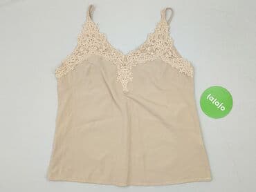 beżowy elegancki top: Top damski, S — 2