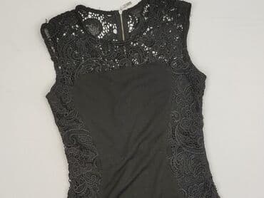 czarna sukienka ze srebrnymi dodatkami: Sukienka damska, rozmiar S — 1
