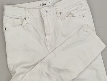 biale szerokie jeansy: Denim, Jeansy damskie, rozmiar M — 1