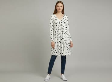 sukienki w grochy dla puszystych: Сукня жіноча, розмір S — 1