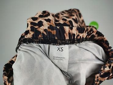 leopard jeans: Leopard, Spodnie materiałowe damskie, rozmiar XS — 5