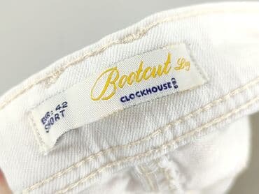 biale szerokie jeansy: Jeansy damskie, rozmiar XL — 4