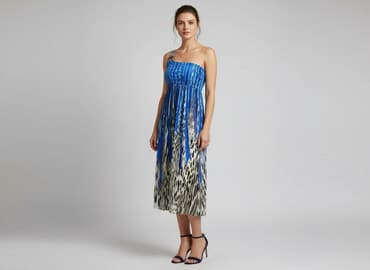 sukienki maxi na wesele niebieska: Sukienka damska, rozmiar S — 6