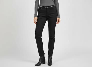 zara spodnie o kroju full length: Zara, Spodnie materiałowe damskie, rozmiar M — 6